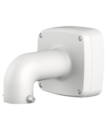 SOPORTE DE PARED - PARA CÁMARAS DOMO - APTO PARA USO EN EXTERIOR - COLOR BLANCO - PASADOR DE CABLE - 134 MM (AL) X 134 (AN) X 18