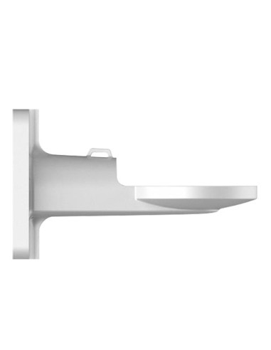 SOPORTE DE PARED - PARA CÁMARAS DOMO POSICIONADORAS - ALUMINIO - COLOR BLANCO - CARGA MÁXIMA 3.6 KG - PASADOR DE CABLES