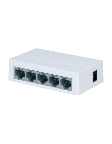 SWITCH BRANDED FAST ETHERNET - 5 PUERTOS RJ45 - VELOCIDAD 10/100MBPS - BUFFER MEJORADO PARA TRANSMISIÓN DE VIDEO - PLUG AND PLAY