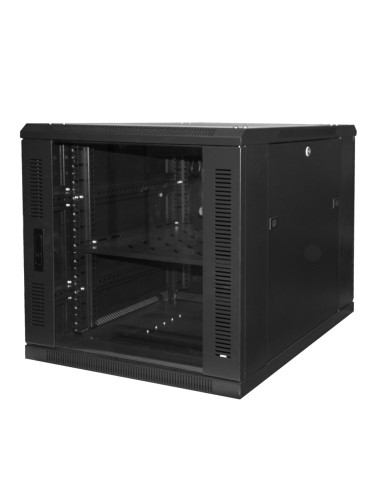 ARMARIO RACK PARA SUELO - HASTA 12U RACK DE 19&QUOT;(600*800) - HASTA 800 KG DE CARGA - CON VENTILACIÓN Y PASACABLES - 4 VENTILA