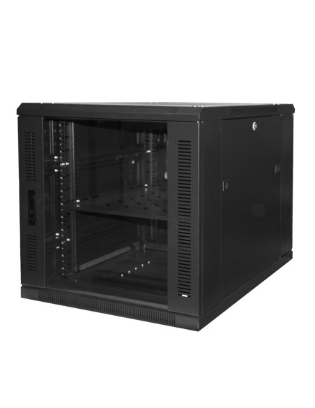 ARMARIO RACK PARA SUELO - HASTA 12U RACK DE 19&QUOT;(600*800) - HASTA 800 KG DE CARGA - CON VENTILACIÓN Y PASACABLES - 4 VENTILA