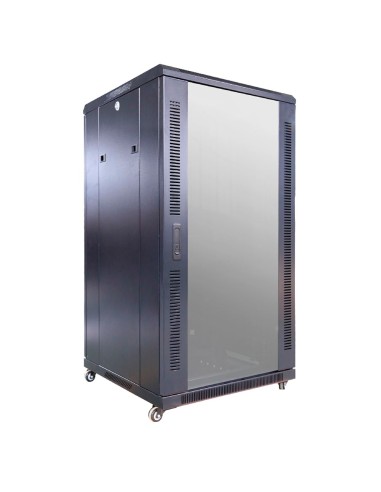 ARMARIO RACK PARA SUELO - HASTA 22U RACK DE 19&QUOT;(600*600) - HASTA 800 KG DE CARGA - CON VENTILACIÓN Y PASACABLES - 2 VENTILA