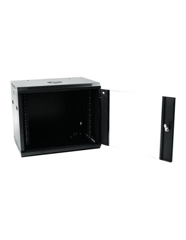 ARMARIO RACK PARA PARED - HASTA 9U RACK DE 19&QUOT; - HASTA 100 KG DE CARGA - CON VENTILACIÓN Y PASACABLES - PROFUNDIDAD 600 MM