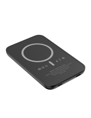 VEGER POWER BANK MAGNÉTICA INALÁMBRICA - CAPACIDAD 5000MAH - ENTRADAS USB-C, LIGHTNING - SALIDAS USB-C, INALÁMBRICA  - CARGA 2 D