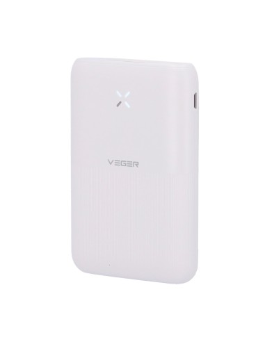 VEGER POWER BANK CON LEDS DE CARGA - CAPACIDAD 10000MAH - ENTRADAS USB-C, MICROUSB, LIGHTNING - SALIDAS USB-C, USB-A - CARGA 2 D