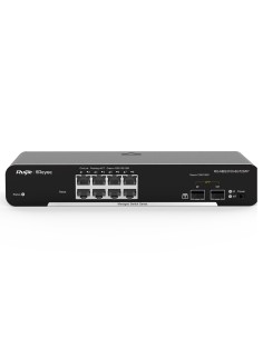 REYEE SWITCH CLOUD CAPA 2 - 8 PUERTOS GIGABIT+ 2 SFP GIGABIT - VELOCIDAD 10/100/1000 MBPS - STATIC LAG/DHCP SNOOP/IGMP SNOOP/POR