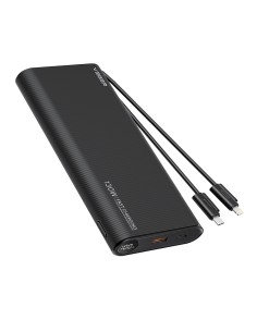 VEGER POWER BANK WITH LCD DISPLAY - CAPACITY 25000MAH - USB-C INPUTS AND INTEGRATED CABLES - USB-C, USB-A AND INTEGRATED CABLES