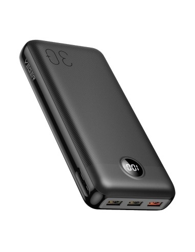 VEGER POWER BANK CON PANTALLA LCD - CAPACIDAD  30000MAH - ENTRADAS USB-C, MICRO USB - SALIDAS USB-C, 3X USB-A - CARGA 3 DISPOSIT