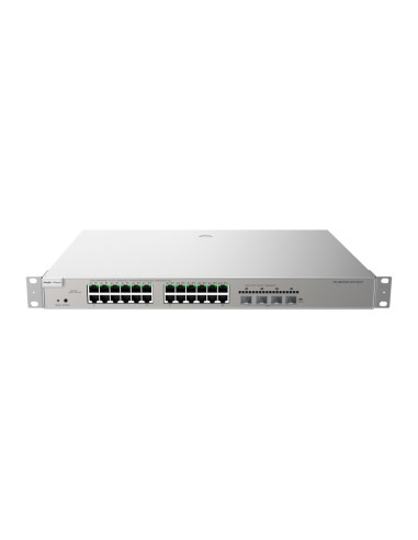 REYEE SWITCH POE CLOUD CAPA 3 - 24 PUERTOS POE RJ45 GIGABIT + 4 SFP+ 10GB - 30W POR PUERTO 802.3AF/AT / MÁXIMO 370W - STATIC LAG