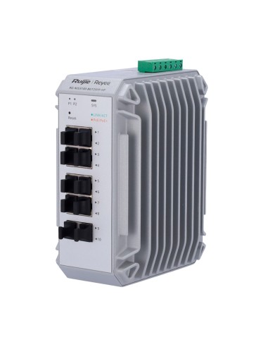 REYEE SWITCH INDUSTRIAL POE CLOUD CAPA 2 - 8 PUERTOS POE+ GIGABIT + 2 PUERTOS SFP GIGABIT - 30W POR PUERTO 802.3AF/AT / MÁXIMO 2