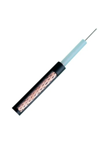 CABLE COAXIAL RG59 - VÍDEO - ROLLO DE 300 METROS - CUBIERTA COLOR NEGRO - DIÁMETRO EXTERIOR 6.0 MM - BAJAS PÉRDIDAS