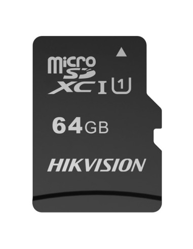 TARJETA MICROSD CON ADAPTADOR HIKVISION - CAPACIDAD 64 GB - CLASE 10 | VELOCIDAD R/W: 92/30 MB/S - CICLOS E/P: HASTA 200 - CÁMAR