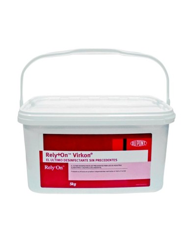 RELY+ON VIRKON - DESINFECTANTE BACTERICIDA, LEVURICIDA Y VIRICIDA - BOTE DE 5KG / 1000 DOSIS - NORMATIVA UNE-EN 14476, UNE-EN 12