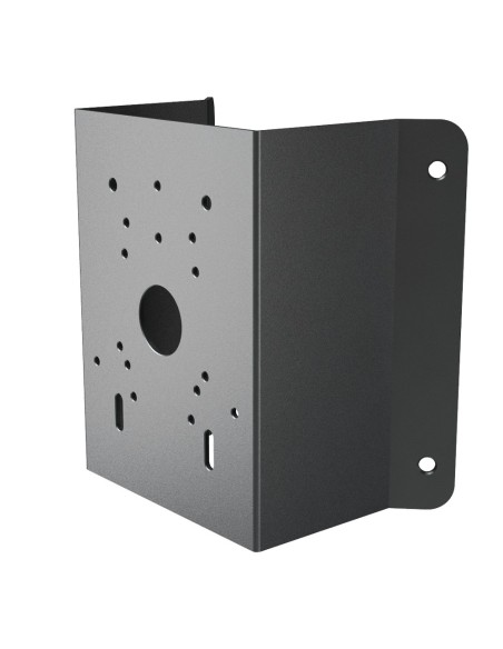 SOPORTE DE ESQUINA SAFIRE SMART - PARA CÁMARAS BULLET O DOMO - FABRICADO EN ACERO LAMINADO SPCC - COLOR GRIS - PASADOR DE CABLES