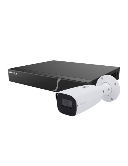 KIT DE INTELIGENCIA ARTIFICIAL SAFIRE SMART - 1 CÁMARA BULLET DE 4MPX - 1 NVR DE 8CH CON AUDIO Y ALARMA - 1 DISCO DURO DE 1TB -