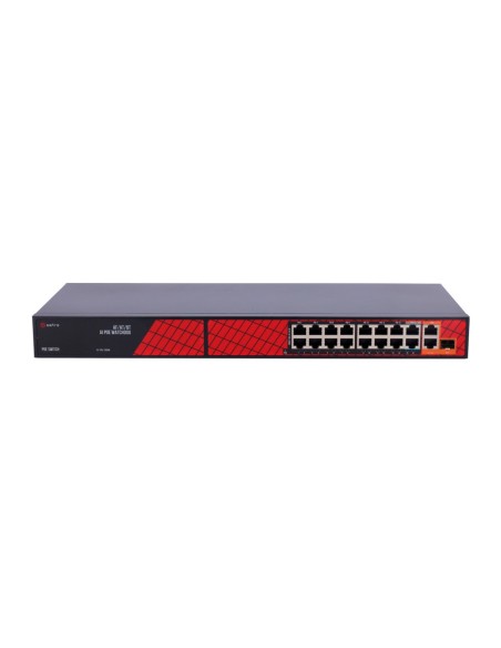 SAFIRE SWITCH HI-POE - 16 PUERTOS POE + 2 UPLINK RJ45 + 1 UPLINK SFP - HIBRIDO 15X10/100MBPS + 4X10/100/1000MBPS - 14 PUERTOS PO