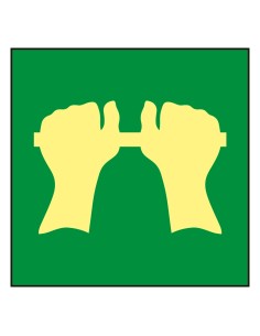 CARTEL DE SEÑALIZACIÓN - CONDICIÓN SEGURA - EMPUJAR SOBRE LA BARRA PARA SALIR - COLORES FOTOLUMINISCENTES - CATEGORÍA B - DISTAN