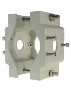 POLE MOUNT BRACKET - DIAMETER RANGE 60~110 MM - MOUNTING HOLES ON BOTH SIDES - VALID FOR EXTERIOR USE - WHITE COLOUR - CABLE PA