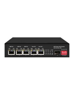 SWITCH POE - 5 POE-PORTS + 1 SFP - PORTGESCHWINDIGKEIT 10/100/1000 MBPS - 1XHI-POE (60W) + 2XPOE+ (30W) + 2X24/48V (25W) - BIS Z