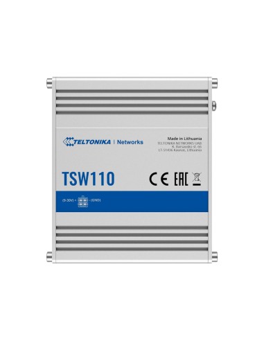 TELTONIKA SWITCH NO GESTIONABLE INDUSTRIAL - 5 PUERTOS ETHERNET RJ45 GIGABIT - RUGERIZADO CARCASA ALUMINIO - PLUG AND PLAY - ALI