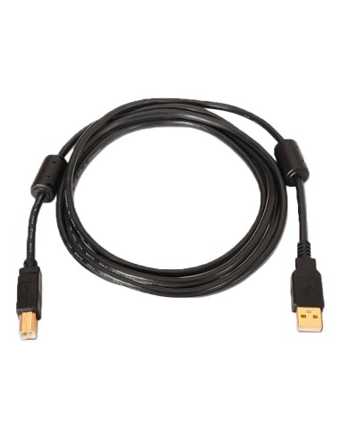 CABLE USB 2.0 - PARA IMPRESORA - CONECTORES TIPO A/M-B/M - LONGITUD 5,0 M - ALTA CALIDAD (28AWG+22AWG - COLOR NEGRO