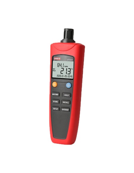 MEDIDOR DE CONDICIONES AMBIENTALES - MEDICIÓN DE TEMPERATURA Y HUMEDAD - DISEÑO LIGERO Y ECONÓMICO CON INTERFAZ INTUITIVA - APAG