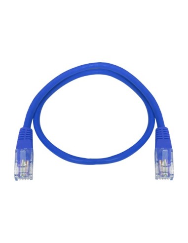 CABLE UTP SAFIRE - ETHERNET - CONECTORES RJ45 - CATEGORÍA 5E - 0.3 M - COLOR AZUL