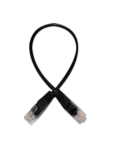 CABLE UTP SAFIRE - ETHERNET - CONECTORES RJ45 - CATEGORÍA 5E - 0.3 M - COLOR NEGRO