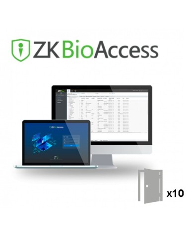 LICENCIA SOFTWARE DE CONTROL DE ACCESO - CAPACIDAD 10 PUERTAS - ARQUITECTURA SERVIDOR/NAVEGADOR | APP MÓVIL - ALARMAS Y EVENTOS