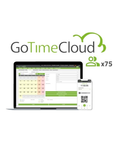 LICENCIA NUBE CONTROL DE PRESENCIA - 75 USUARIOS / 75 APPS - CLOUD DE PAGO ANUAL | PRECIO USUARIO/AÑO - FICHAJES REMOTOS CON LOC