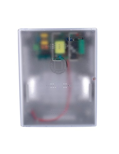 ALIMENTADOR PARA CONTROL DE ACCESO - CONFIGURABLE NO/NC - SALIDA DC 12.5-13.8V / 5A - CAJA DE PLÁSTICO - APTO PARA BATERÍA AUXIL