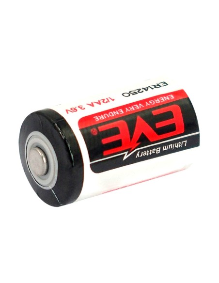 EVE - BATTERIE 1/2 AA / ER14250 - LITIO. SPANNUNG 3.6 V - PREIS PRO BATTERIE. VERKAUF IM PACK ZU 4 - NENNKAPAZITÄT 1200 MAH - KO