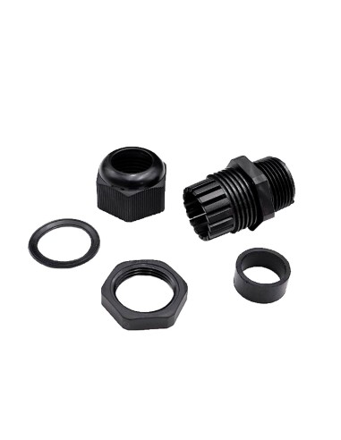 RACOR IMPERMEABLE - DIÁMETRO ENTRE 13-18 MM - FABRICADO EN PLÁSTICO - APTO PARA EXTERIOR IP68 - BOLSA DE 10 UNIDADES