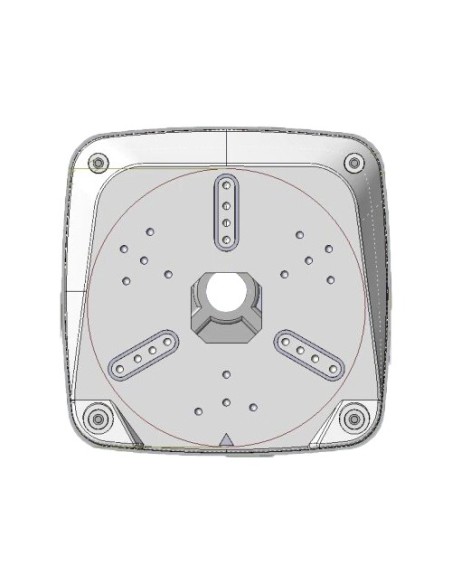 CAJA DE CONEXIONES INCLINADA 11 GRADOS - APTA PARA USO EXTERIOR - FABRICADA EN PLÁSTICO - COLOR BLANCO - 135 MM (AL) X 135 MM (A