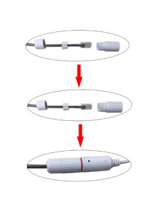 CUBIERTA - CONECTOR RJ45 -  ADMITE CABLES ENTRE 14~26AWG - LONGITUD DE PELADO 5~6 MM - IMPERMEABLE - PRECIO UNITARIO | SERVIDO E 2