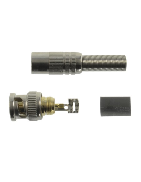 CONECTOR SAFIRE - BNC PARA SOLDAR - ADAPTADO A RG59 - INCLUYE TERMORETRÁCTIL - CARCASA PROTECTORA - CONEXIÓN ÓPTIMA
