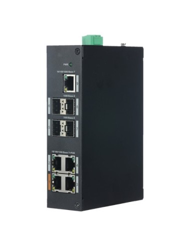 SWITCH POE - 4 PUERTOS POE+ RJ45 + 1 PUERTO RJ-45 - 4 PUERTOS SFP GIGABIT - VELOCIDAD 10/100/1000 MBPS - 30 W POR PUERTO / MÁXIM