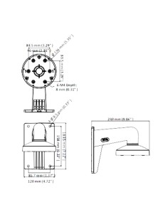 SOPORTE DE PARED - CAJA DE CONEXIONES - APTO PARA USO EN EXTERIOR - COLOR NEGRO - PASADOR DE CABLES - 183.5 (AL) X 136 (AN) X 23 2