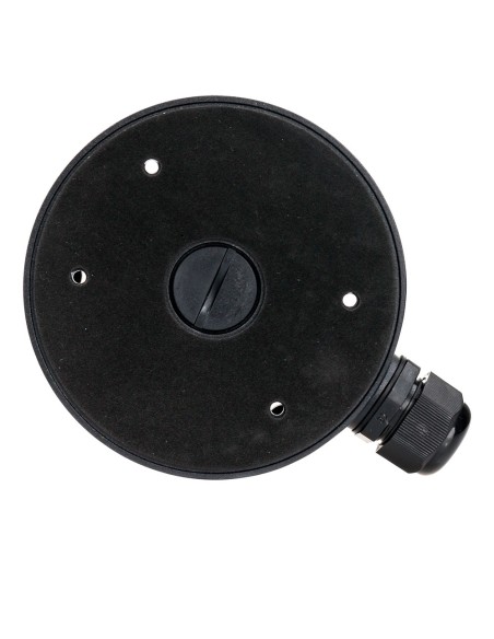 JUNCTION BOX - FOR DOME CAMERAS - SUITABLE FOR OUTDOOR USE - WALL OR CEILING INSTALLATION - COLOR BLACK 42 (H) X 137 (Ø) MM - C