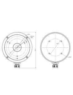 CAIXA DE CONEXÕES - PARA CÂMARAS DOME - APTO PARA USO EXTERIOR - INSTALAÇÃO EM TECTO OU PAREDE - PASSADOR DE CABOS - COR PRETA 5 2
