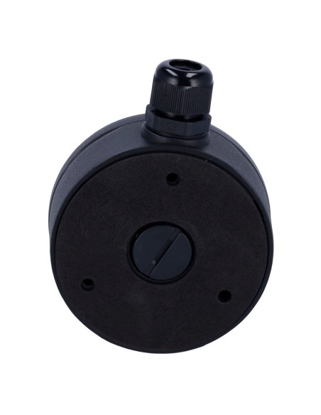 JUNCTION BOX - FOR BULLET AND DOME CAMERAS - SUITABLE FOR OUTDOOR USE - WALL OR CEILING INSTALLATION - CABLE PASS - COLOR BLACK