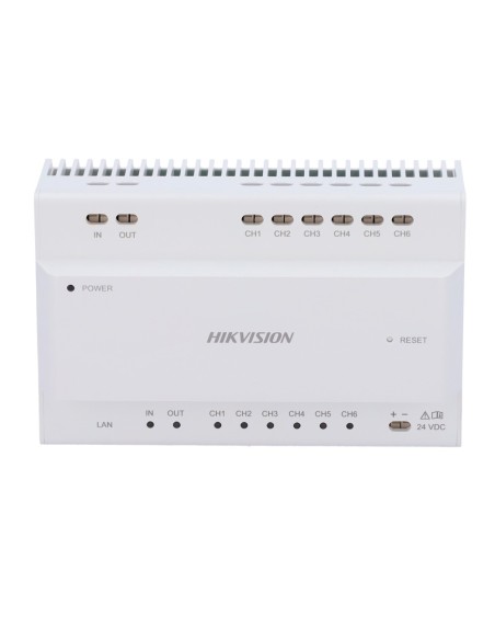 CONVERSOR PARA EDIFICIOS - 2 HILOS A IP - 6 GRUPOS DE 2 HILOS - TCP/IP CON RJ45 - CONECTA CON DS-KAD706Y - MONTAJE EN SUPERFICIE