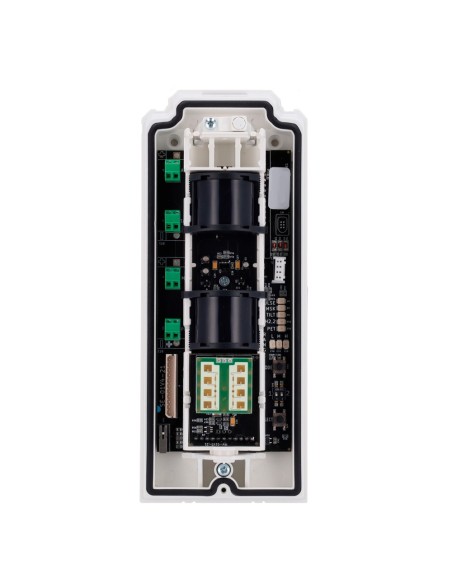 DETECTOR EXTERIOR DUEVI CABLEADO - DOBLE PIR Y MICROONDAS (24 GHZ) - DETECCIÓN 15 M / ANTIMASKING / INMUNE A MASCOTAS - ALIMENTA
