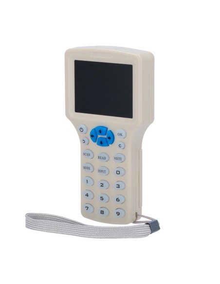 LECTOR-ESCRITOR DE TARJETAS RFID - PANTALLA 3&QUOT; TFT Y TECLADO - IDENTIFICACIÓN Y CLONACIÓN DE TARJETAS - EM 125 KHZ Y MF 13.