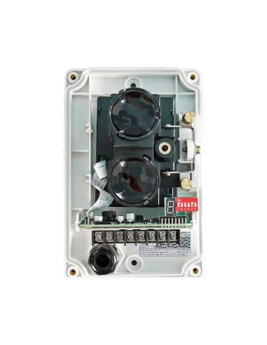 BARRERA INFRARROJA DE INCENDIO - ALCANCE HASTA 100 METROS - DISPLAY Y PUNTERO LASER PARA FACIL INSTALACIÓN - APERTURA DE 14 METR