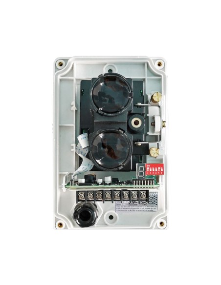 BARRERA INFRARROJA DE INCENDIO - ALCANCE HASTA 100 METROS - DISPLAY Y PUNTERO LASER PARA FACIL INSTALACIÓN - APERTURA DE 14 METR