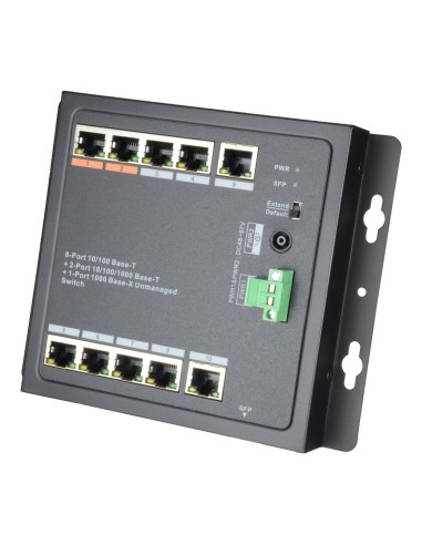 SWITCH HIPOE X-SECURITY - 8 PUERTOS POE + 2 UPLINK (RJ45) + 1 UPLINK (SFP) - 8X 10/100MBPS + 2X 10/100/1000MBPS + 1 SFP GIGA - 2