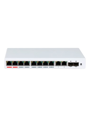 SWITCH POE X-SECURITY - 8 PUERTOS POE + 2 UPLINK RJ45 + 2 SFP - VELOCIDAD 10/100/1000 MBPS - 90W PUERTO 1-2 / 30W PUERTO 3-8 / M