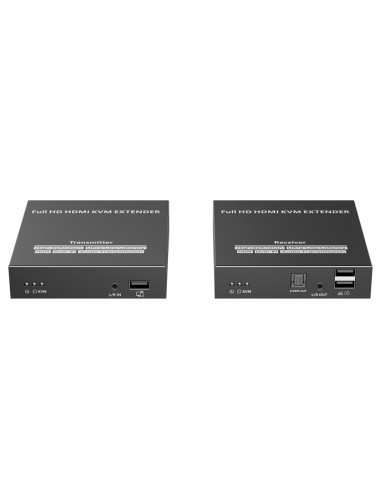 EXTENSOR KVM DE SEÑAL HDMI - ALCANCE 150 M - RESOLUCIÓN FHD - PERMITE CONEXIONES 1:M - HDMI LOOP OUT