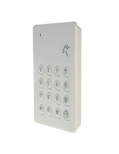 STANDALONE KEYPAD - WIRELESS - INTERNAL ANTENNA - PERMITS ARMING/DISARMING - COMPATIBLE WITH PROXIMITY TAGS - POWER SUPPLY 3 AA 2